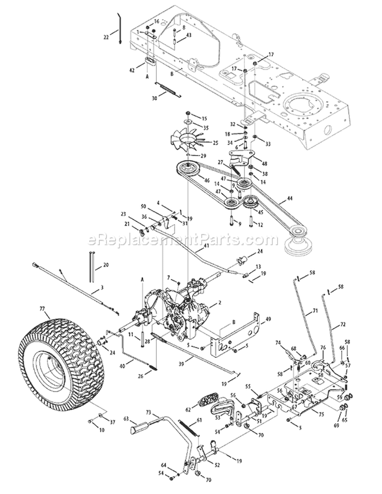 Page A Diagram and Parts List for 13AX615G055 2008 Yard Man Lawn Tractor
